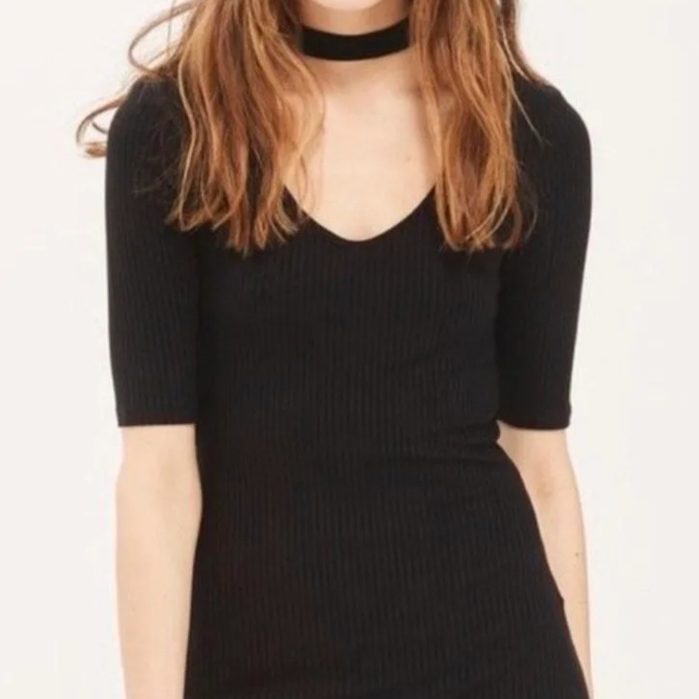 Topshop Sexy Black Knit Choker Bodycon Dress